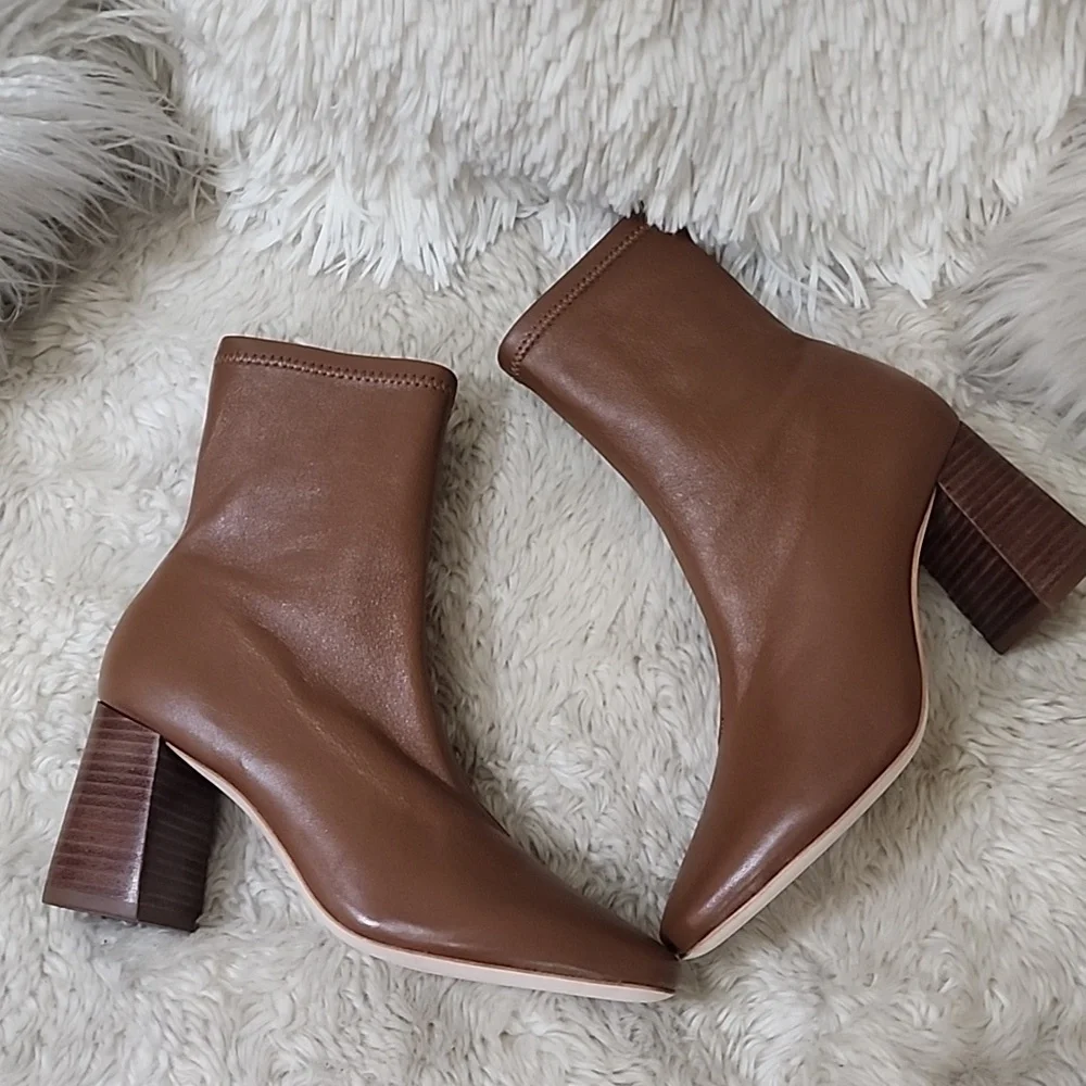 Loeffler Randall Brown Ankle Boots - Picture 9 of 12